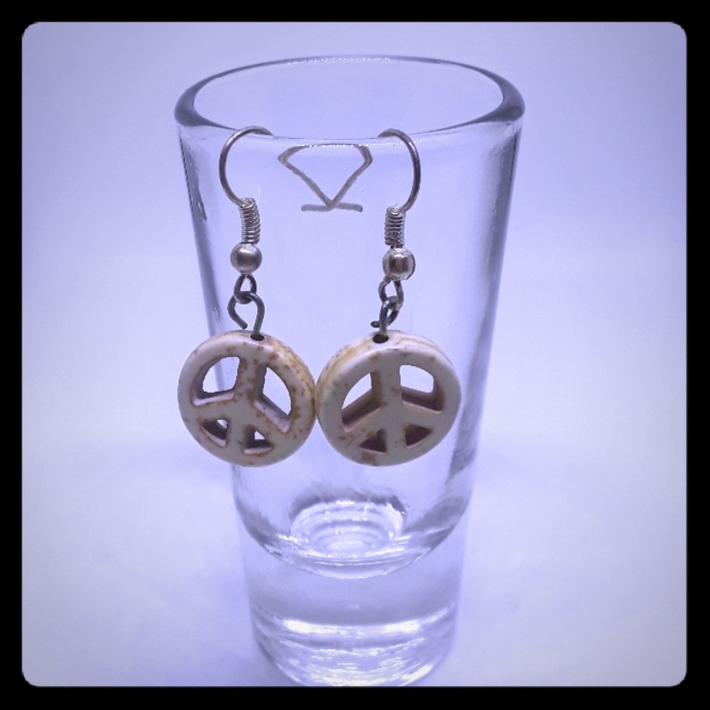 Peace sign earrings